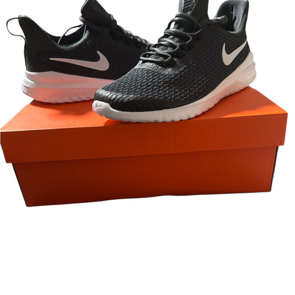 Nike Black Mesh Sneakers with White Swoosh